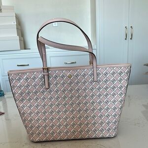 Kate Spade Pink Geometric Tote Bag